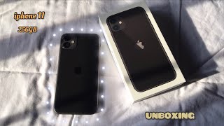 black iphone 11 (256gb) unboxing + casing (with cool transitions) || Malaysia