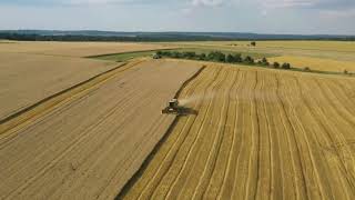 Adult Swim Bump: Drone Footage of a Harvester Harvesting Wheat (FANMADE)