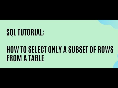 30-Second SQL Tutorial: