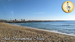 Sunrise at the beach in Barcelona 🌅 Just Instrumental Music Short