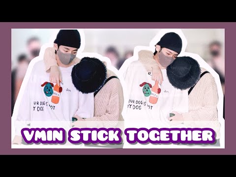 Taehyung and Jimin Stick Together | BTS VMIN Moments