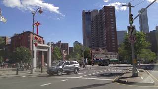Driving from Nolita to Two Bridges in Manhattan,New York