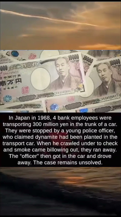 In Japan in 1968, 4 bank employees were transporting 300 million yen in the trunk of a car.🤔🤔🤔🦅🦅🦅