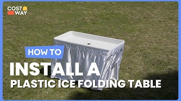 How to Install the 4 Feet Plastic Party Ice Folding Table with Skirt | 16947328 #costway #howto