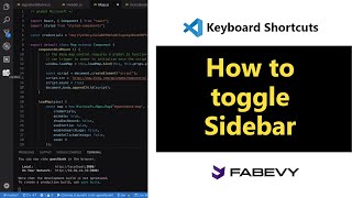 Visual Studio Code Shortcut 22 | How to toggle sidebar