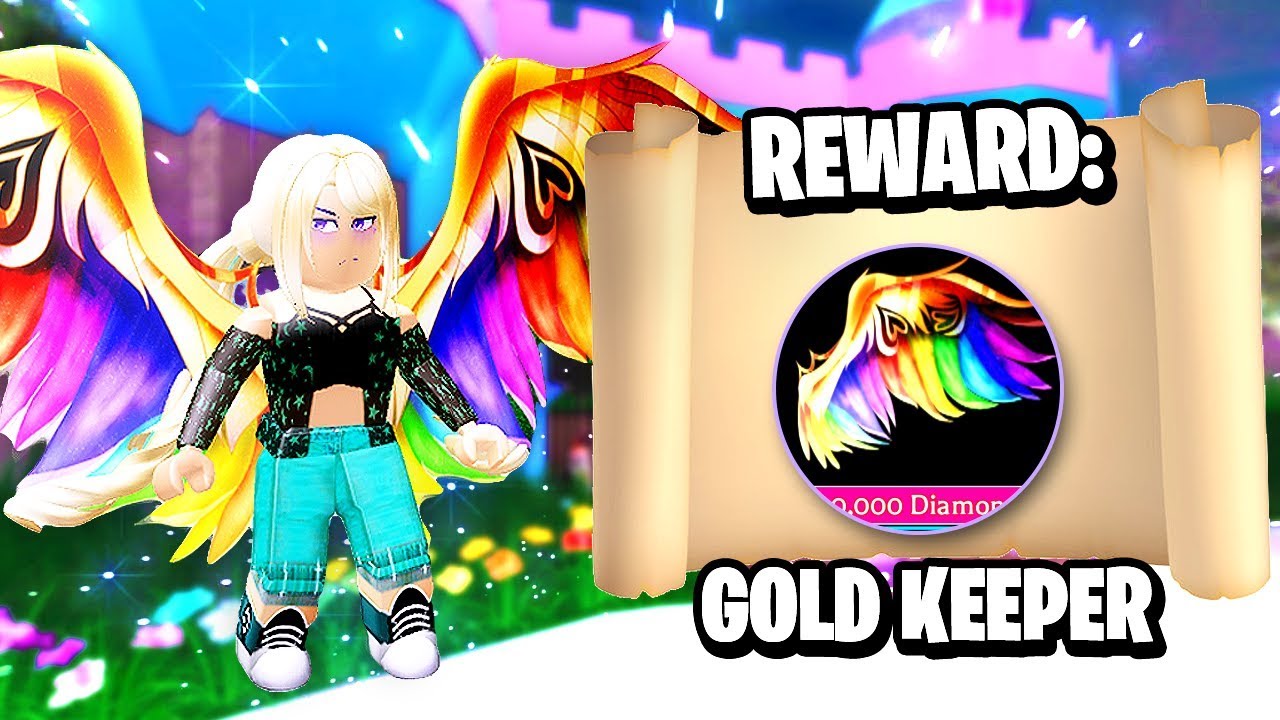Mean Girl Does A Quest For Gold Keeper Wings 20 000 Royale High Roleplay Youtube - golden wings another verse roblox
