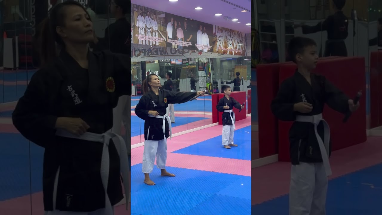 David And My Wife Joys 7 Year Old FilAm Nunchaku Mastery They Shine In Kobudo Training 