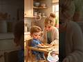 “Mom Teaching Her Toddler Healthy Eating 🥦🍎 | So Cute! #shorts #kidsvideo "
