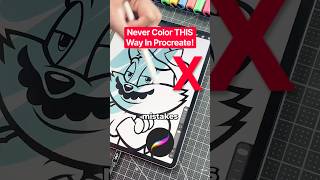 Never Color This Way In Procreate! 😡 (Beginner Beware) #shorts #sketch #procreate