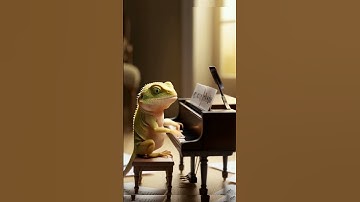 Thumbnail of Are you kidding me😊? A cute lizard🦎 plays such beutiful music#music