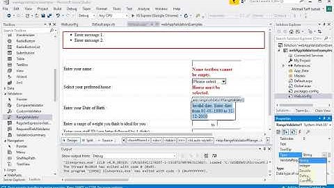 ASP.NET Validation - RangeValidator