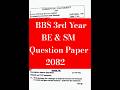 BBS 3rd Year BE & SM Question Paper 2082