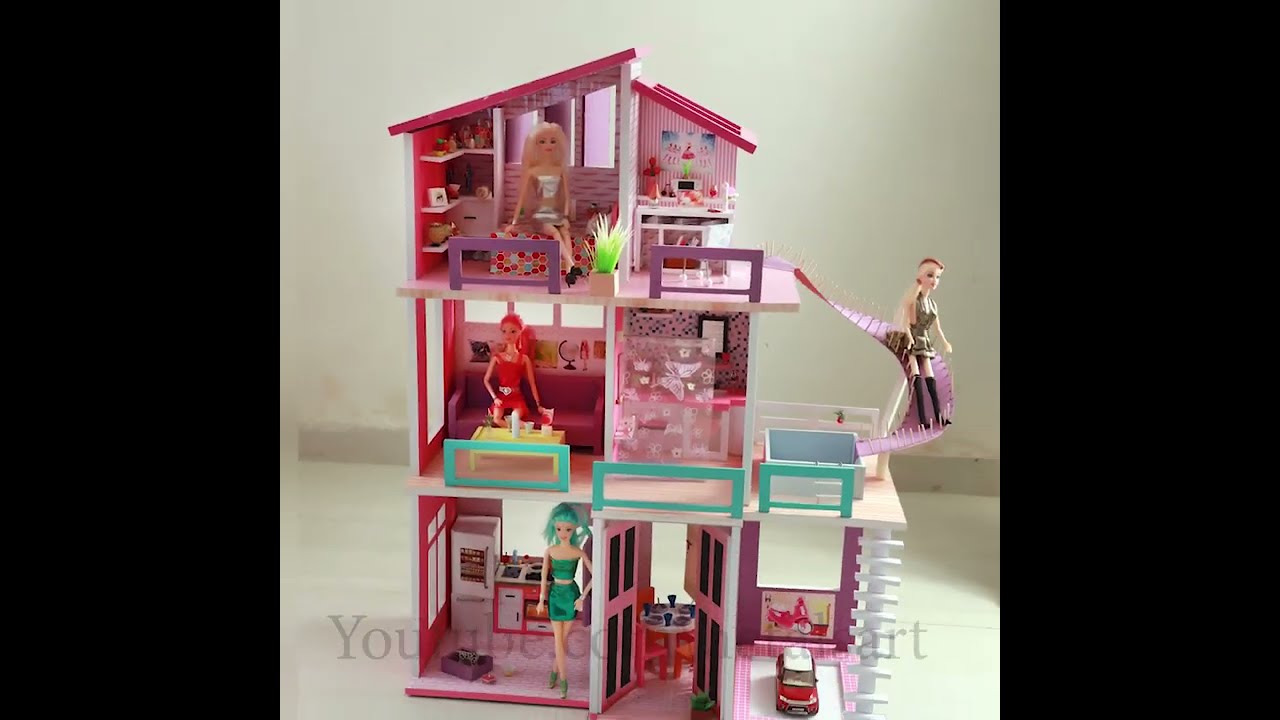 bakke Bonde Misforstå ❤️DIY Miniature..!! Barbie Dream House - Best Out Of Waste Boxes | DIY  Projects - YouTube