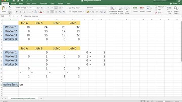 Excel Solver-Unbalanced Assignment Problem