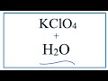 Potassium Perchlorate Dissolution Concepts