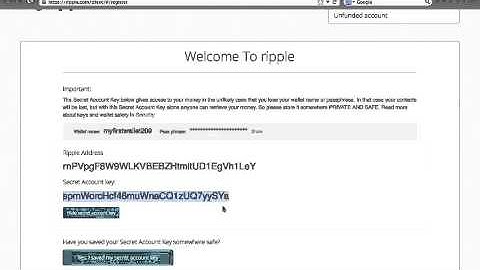 Ripple Wallet - Open And Activate