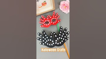 Halloween Mask 🎭: Make a nice finger mask for your child 👶✨! #shorts #diy #papercraft