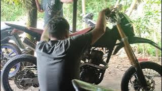 KNALPOT DOS MUFFLER TIPE KOMPETISI BUAT HARIAN DI CRF 150TU MBER PARAH‼️‼️