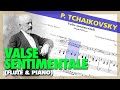 P tchaikovsky  valse sentimentale flute  piano version  sheet music scrolling