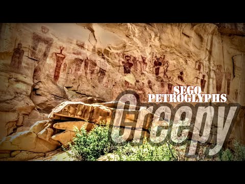 Creepy Sego Petroglyphs and Ghost Town Near Moab Utah