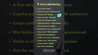 Top 20 idioms and phrases | idoms |phrases | idioms and phrases in english #idioms #phrases #shorts