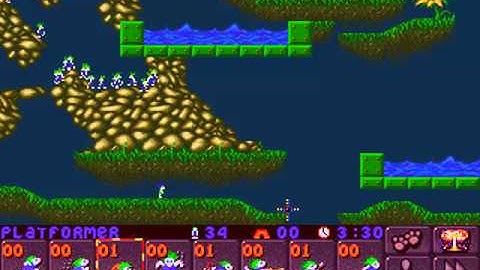 Lemmings 2: The Tribes - Outdoor Level 10