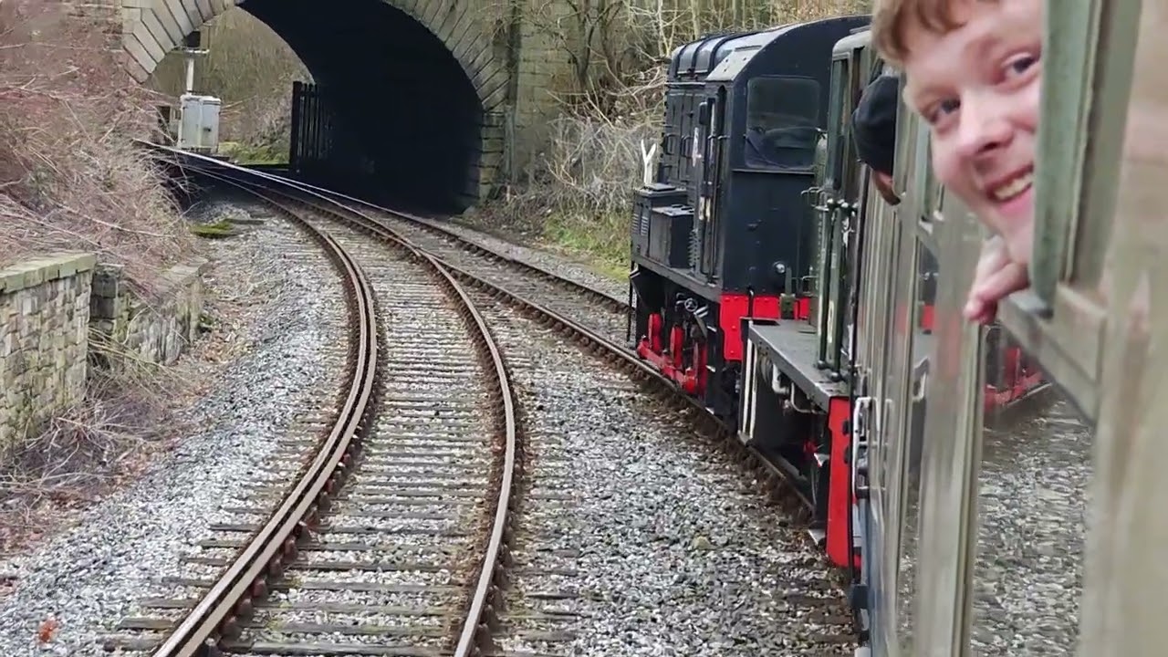 ELR Small Engines Gala 22 Feb 26 Class 08 and Class 03 departing Bury for Haywood over the Ski Jump