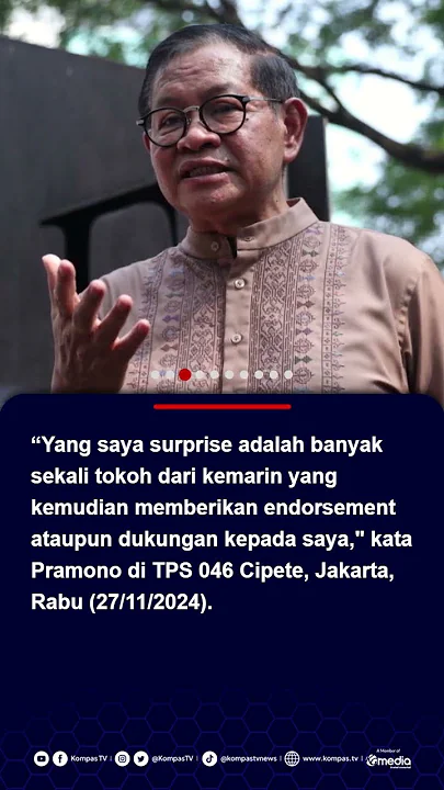 Pramono Anung: Saya Surprise Banyak Tokoh Mendukungnya, Bagi Saya Itu Energi Baru #jakarta #pilkada