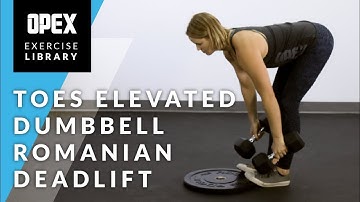 Toes Elevated Dumbbell Romanian Deadlift - OPEX Exercise Library