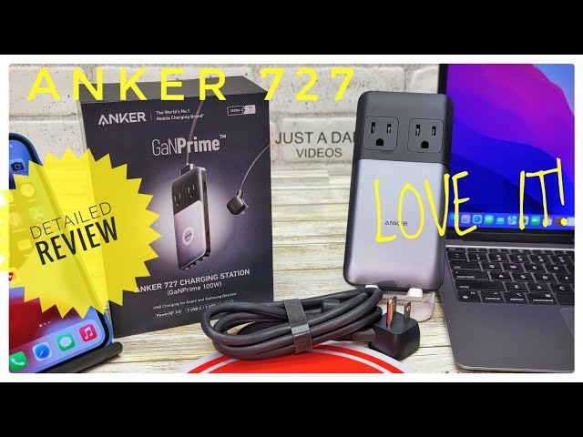 Review ANKER 727 Charging Station GaNPrime 100W Power Strip USB-C iPhone MacBook Fast Charging