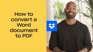 How to convert a Word document to PDF | Dropbox