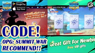 OPG: SUMMIT WAR 4 GIFTCODES & HOW TO REDEEM CODES - MOBILE GAME (ANDROID/IOS) screenshot 2