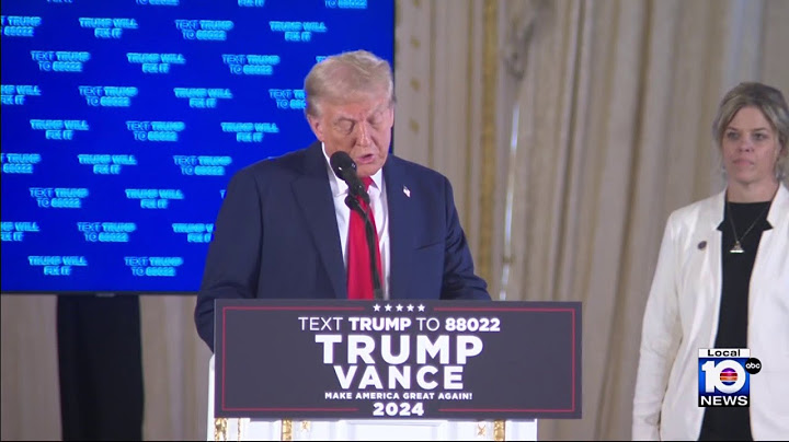 Trump criticizes Harris over border conditions at Mar-a-Lago press conference