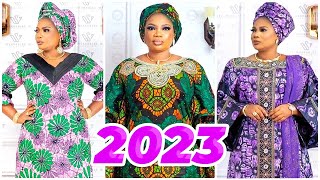 Nouveaux Modeles Robe Longue en Pagne Grande Dame 2023