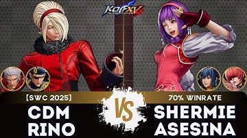 KOF XV🎞️CDM RINO (Ash/Heidern/O.Yashiro) vs SHERMIE ASESINA (Athena/Leona/Shermie)🎞️Replay Match