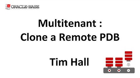 Multitenant : Clone a Remote Pluggable Database (PDB)