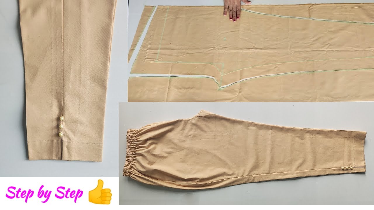 Cigarette Pant Cutting and stitching| Pant Trouser Cutting and Stitching| Pant Cutting  stitching