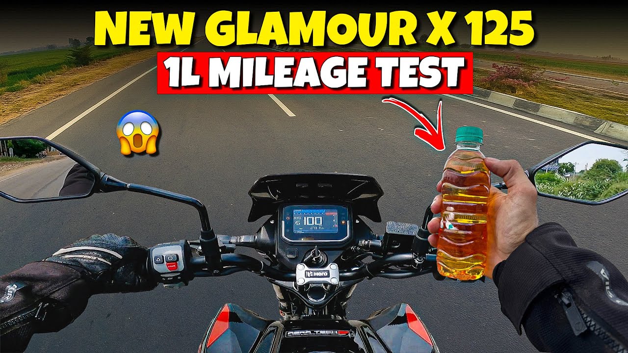 New Glamour X125 1 Liter Mileage test 🔥| Shocking Result 😱|