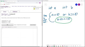 Warmup-1 (makes10) Java Solution || Codingbat.com