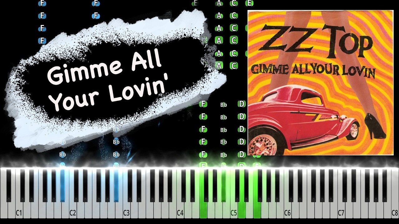 ZZ Top - Gimme All Your Lovin' Piano Tutorial - YouTube