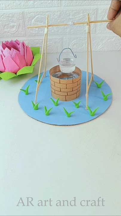 🫧DIY mini water well craft ideas #shorts #youtubeshorts #art #craft