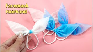 Surgical mask reuse idea/hair band and bracelet using use and throw mask /Mask craft