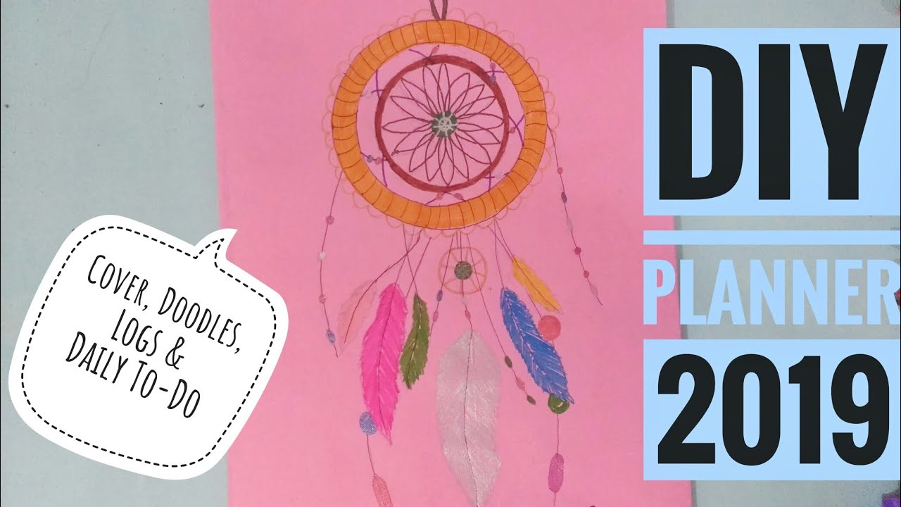 diy planner 2019 cover year at a glance monthly log daily to at a glance monthly planner 2019