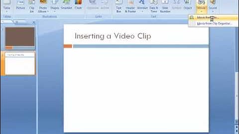 Inserting a Video into a PowerPoint 2007 Presentation