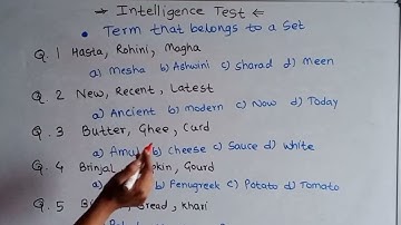 Intelligence Test- Term that belongs to a set