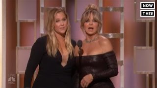 Amy Schumer And Goldie Hawn Were Super Awkward At The Golden Globes | NowThis