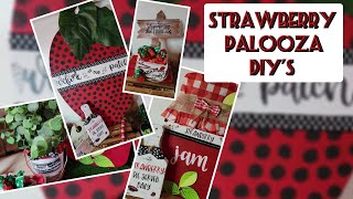 *NEW* 5 DIY FARMHOUSE DECOR ITEMS|DOLLAR TREE & FAB STORES|MUST SEE|STRAWBERRY DOOR SIGN & MORE