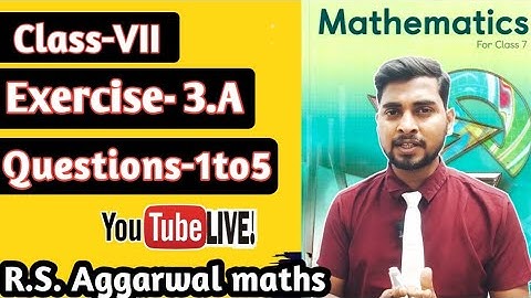 🔥🔥Chapter-3 Decimals || Exercise-3A || R.S. Aggarwal Maths Class-7 ||