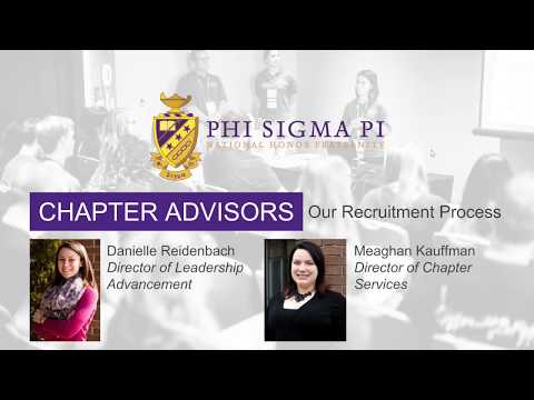 Chapter Advisor  Our Recruitment Process