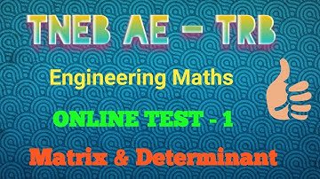 TNEB AE /TRB Polytechnic/ Engineering Maths / Matrix / Online Test